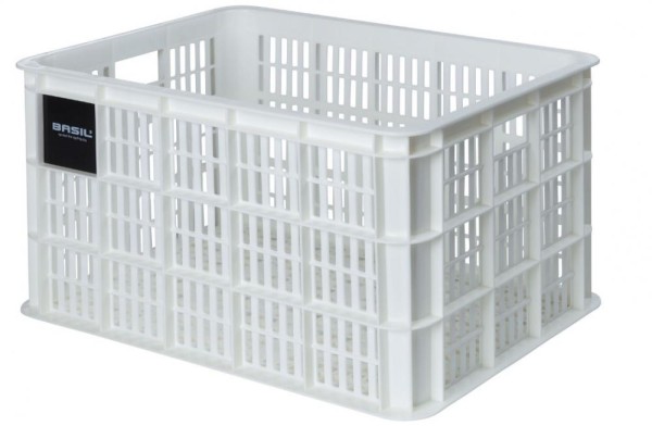 BASIL TRANSPORTKORB CRATE L,KUNST.40L,WHITE,95%RECY