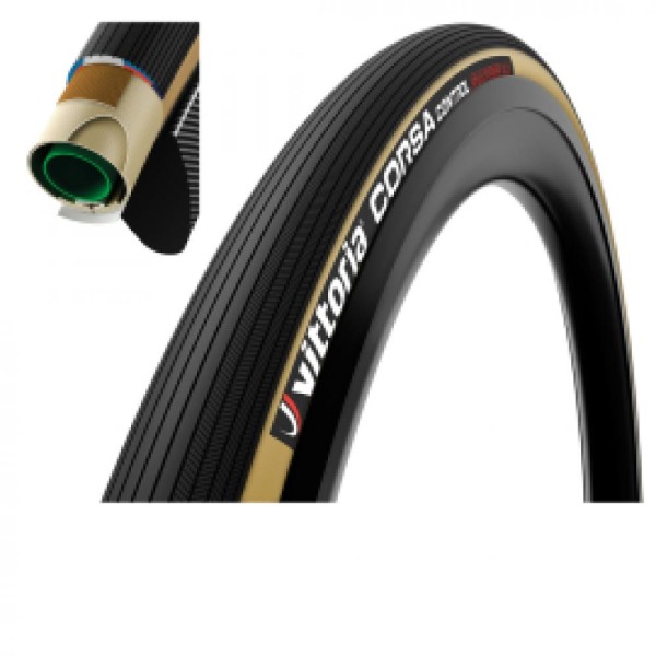 Schlauchreifen Vittoria Corsa Control 28x1.10" schwarz/beige 