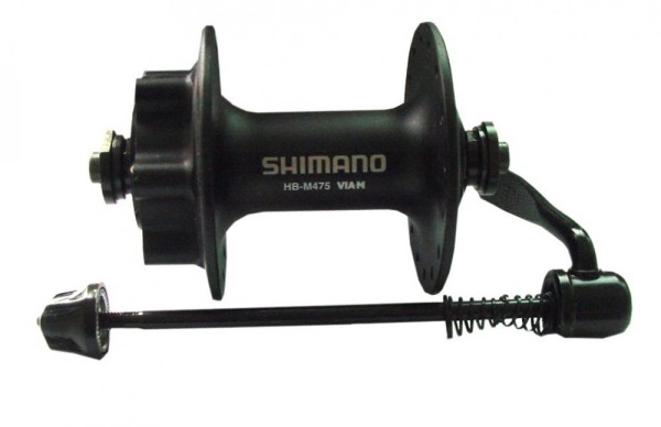 VR-Scheibenbremsnabe Shimano HBM475 100mm, 32-Loch, schwarz, 6-Loch-Aufnahme