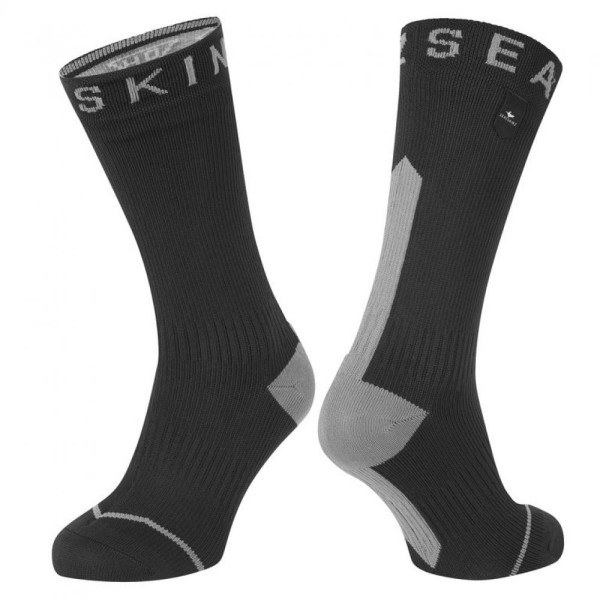 Socken SealSkinz Briston schwarz/grau, Gr. L