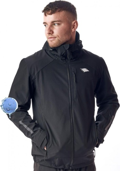 Valkental Jacke 3in1 Smart Jacket - Wasserdichte Jacke mit Fleece Zipp-In - Herren XL schwarz