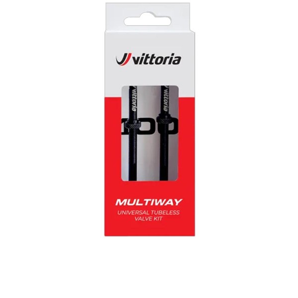 Vittoria Multiway Tubeless-Ventil 40mm schwarz Alu, SV, 2er Set