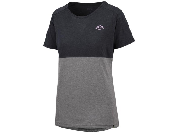 iXS Flow Girls Mountain Tech Tee Short Sleeve, black/graphite, KM