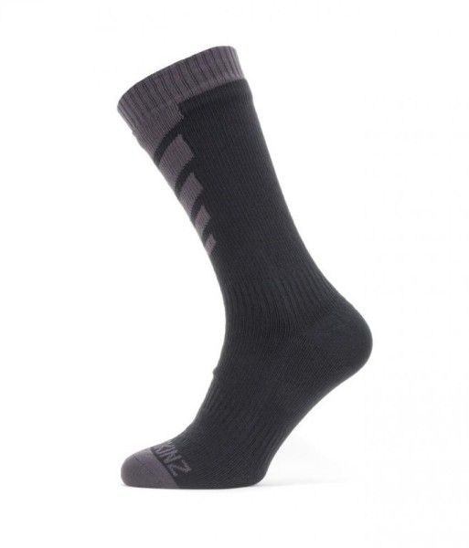 Socken SealSkinz Warm Weather Mid Length sw/gr, Gr.S (36-38), unisex, wasserdicht