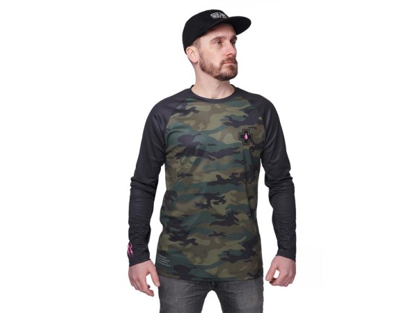 Muc Off Premium Long Sleeve Riders Jersey, Camo Muc Off, L