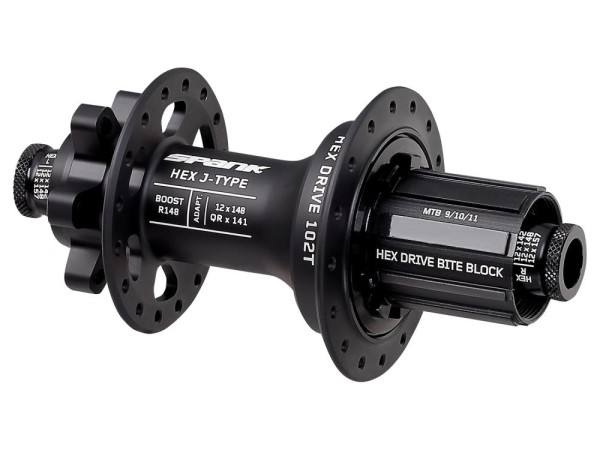 Spank HEX J-Type Boost R148 HG Hub 102T 32H rear hub black 32