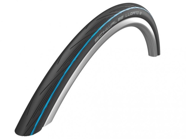 Reifen Schwalbe Lugano II HS471 fb. 28" 700x25C 25-622 sw/blau-Sk Act KG SIC