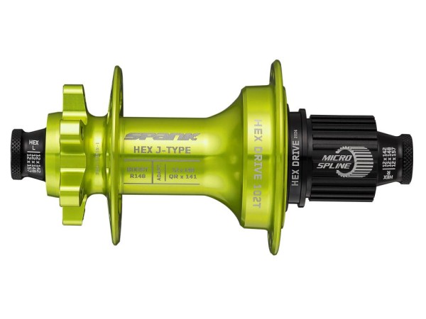 Spank HEX J-Type Boost R148 HG Hub, 102T, 32H rear hub, green, 32