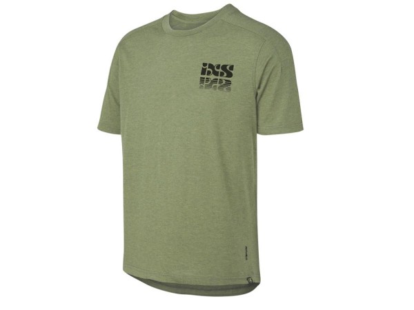 iXS Flow Mirror Tech Tee Short Sleeve, olive, L