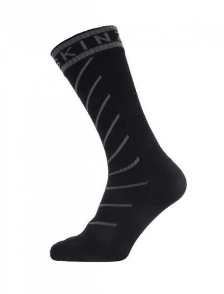 Socken SealSkinz Warm Weather Mid Length schwarz/grau, Gr.S (36-38), unisex