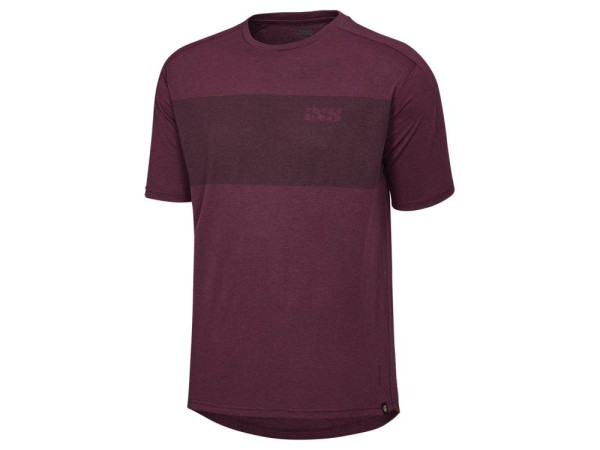 iXS Flow Censored Tech Tee, Raisin, S