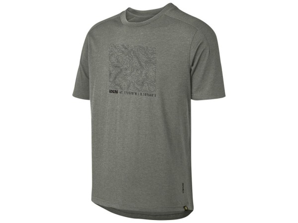 iXS Flow Contour Tech Tee Short Sleeve, graphite, M