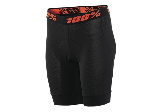 100% Crux Youth Liner Shorts, black, 24zoll