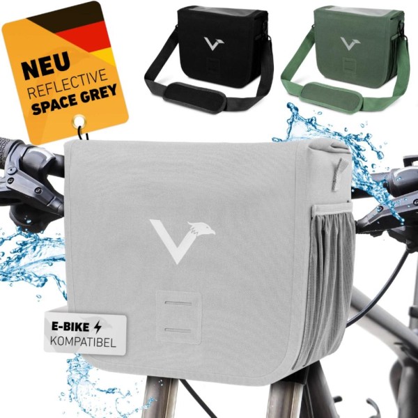 Valkental Lenkertasche Robuste Front Pack hellgrau 