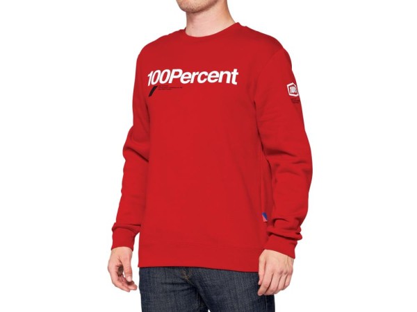 100% Manifesto Crewneck Sweatshirt, Chilli Pepper, M