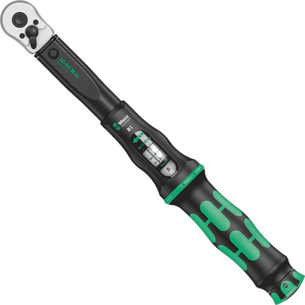 Wera Click-Torque B 1 Drehmomentschlüssel 10-50 Nm mit Umschaltknarre 3/8" Vierkant 