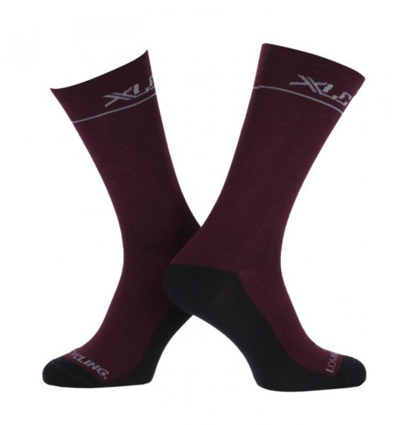 XLC Gravel Socke CS-L05 weinrot, love cycling Gr. 46-48