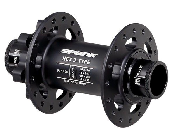 Spank HEX J-Type F15/20 Hub, 32H front hub, black, 32