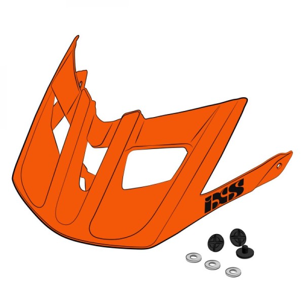 iXS Visor + Pins Trail EVO SM-XLW orange unis