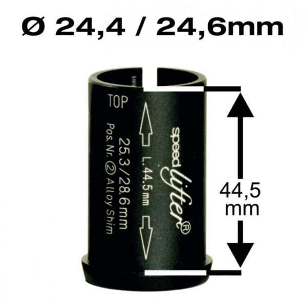 Reduzierhülse Speedlifter 1 1/8" Ahead &#216;24,4/24,6mm, 44,5mm Höhe, schwarz