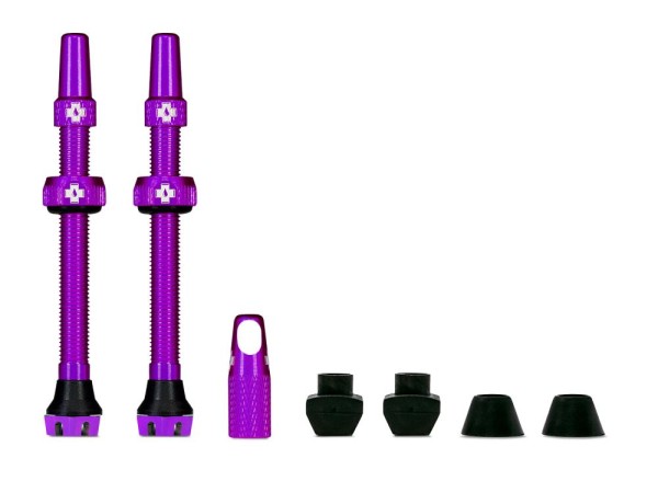 Muc Off Tubeless Valve Kit V2 Universal for MTB & Road, purple, 60