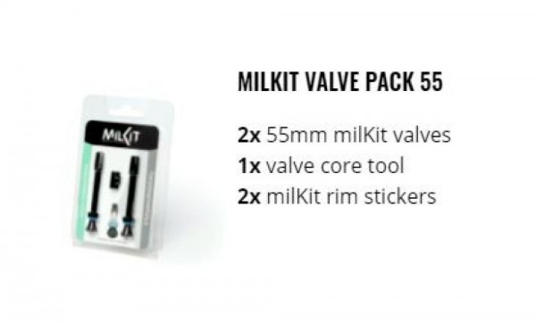 VENTIL MILKIT TUBELESS VALVE PACK (2 STK.) 55MM