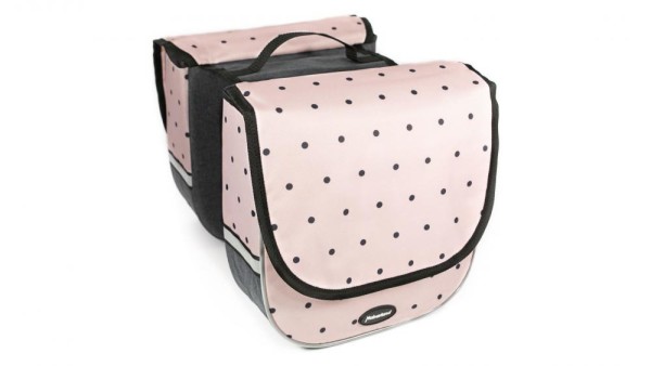 Haberland KINDER DOPPEL- Tasche TRENDY ROSA-schwarz.