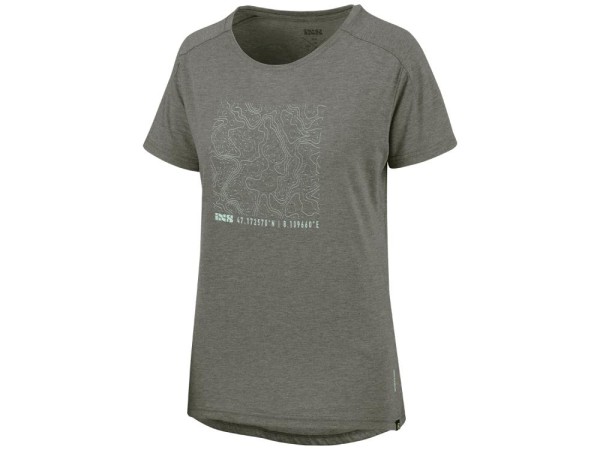 iXS Flow Girls Contour Tech Tee Short Sleeve, graphite, KM