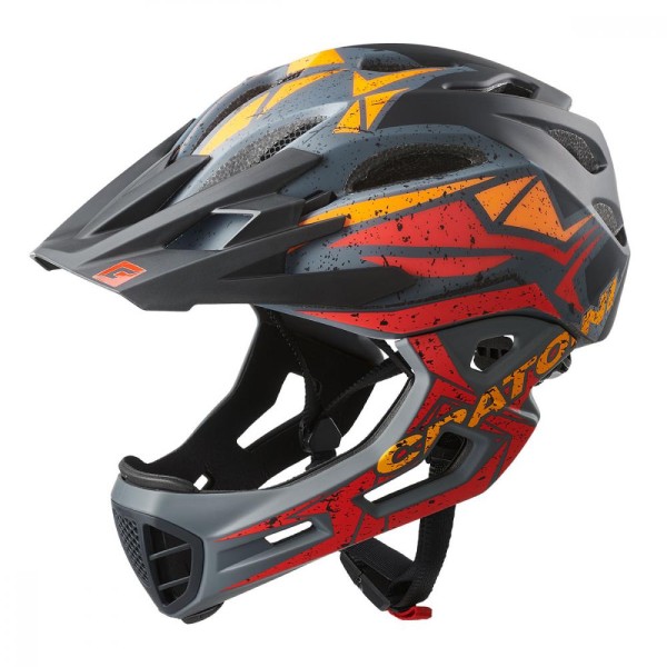 Cratoni Helm C-Maniac Pro MTB schwarz/rot/orange matt Gr. S/M 52-56 cm