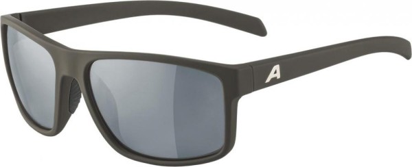 Sportbrille Alpina Nacan I cafegrau matt, Glas schwarz versp.,Kat.3