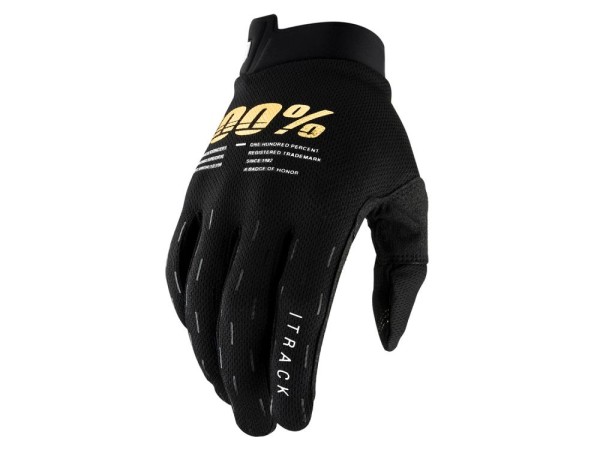 100% iTrack Gloves, black, L