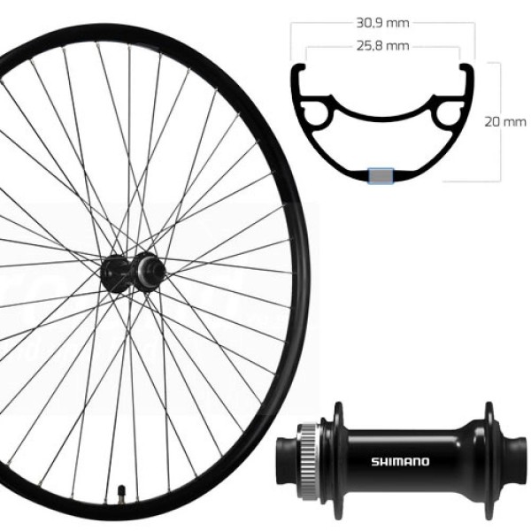 Roland Vorderrad 28" Disc Centerlock schwarz SE RIVAL 30 Aluminium HB-TC500 Steckachse 110mm 