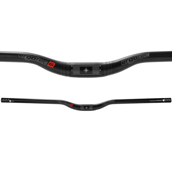 Ergotec Lenker Riser Bar &#216; 31.8 mm 780 mm Rise 30 mm 12&#176; schwarz