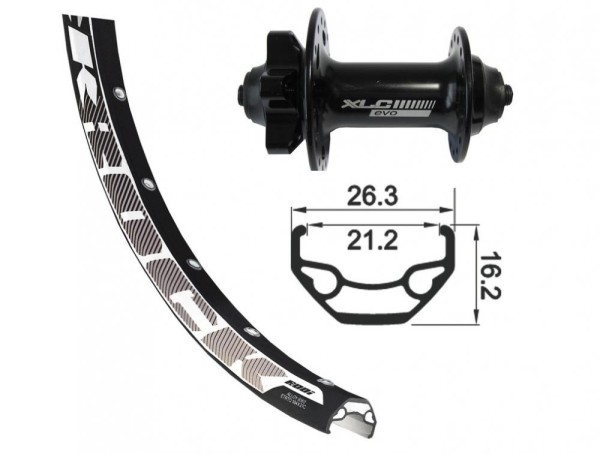 XLC V-Rad 26x1.9 FW-A06 6-Loch..sz SSP 32L