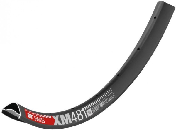 Felge DT Swiss XM 481 29", schwarz, 32 Loch, 622-30, VL 6,5mm