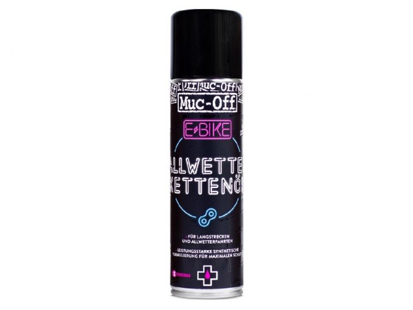 Muc Off, Schmier-/Pflegemittel, Kettenöl, E-Bike All Weather Chain Lube (deutsche Version), pink, speziell für E-Bike entwickelt, 250 ml