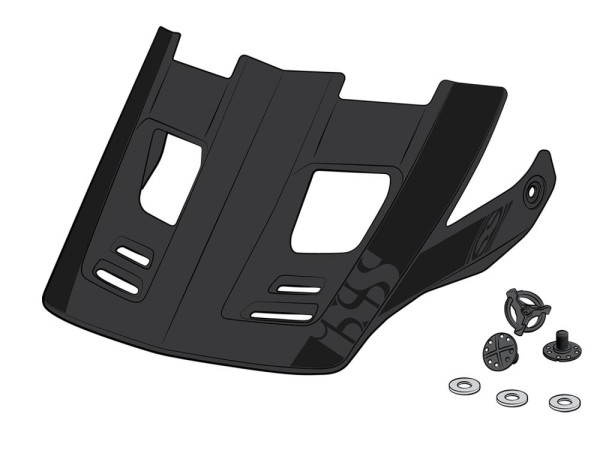 iXS Visor + Pins Xult DH, black